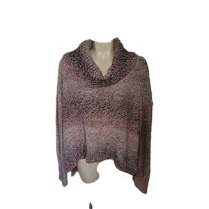 AMERICAN EAGLE Plus Size XL Oversized Ombre Purple Sweater Turtleneck Fall Comfy